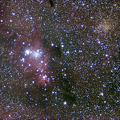 Cone Nebula area in Monoceros